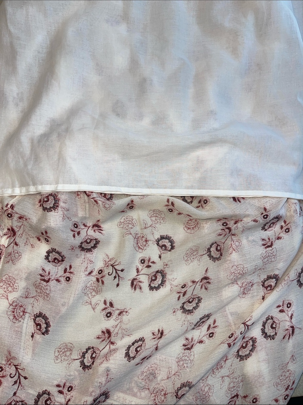 Altar'd State White Off-Shoulder Floral Maxi Dress with Pink Border - Picture 9 of 9